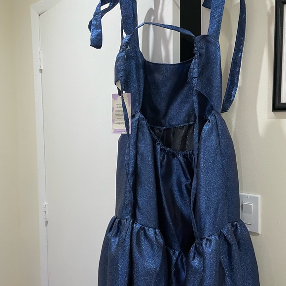 Brand New w/ Tags Mia Layzell Women’s Willow Dress in Sparkle Midnight Print, L - Picture 8 of 11